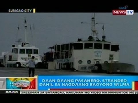 BP : Daan-daang pasahero sa Surigao City, stranded dahil sa nagdaang Bagyong Wilma