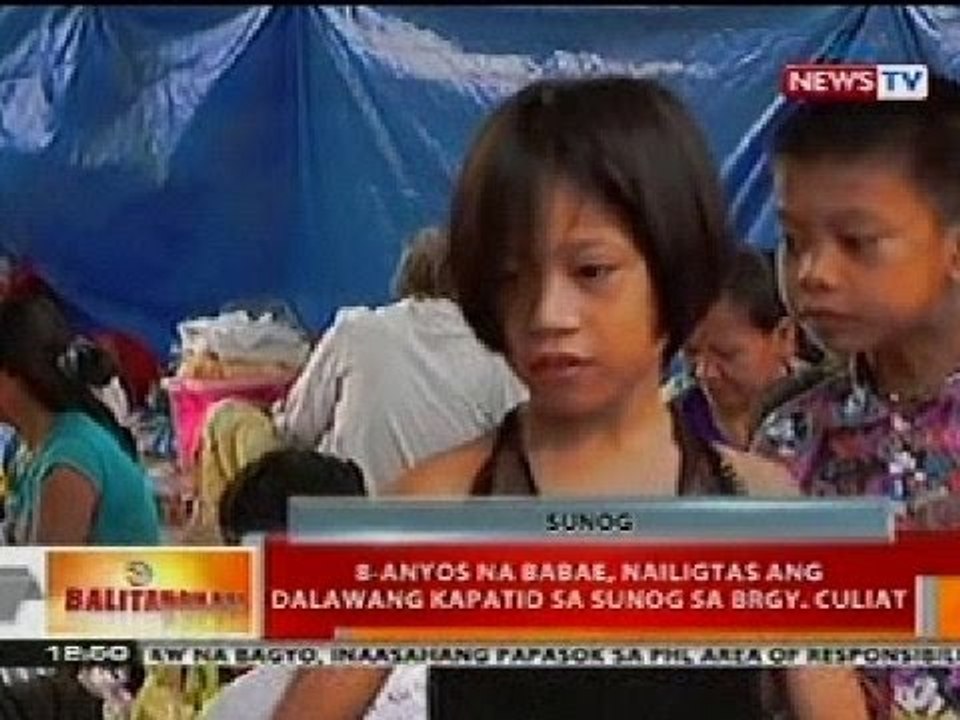 BT: 8-anyos na babae, nailigtas ang 2 kapatid sa sunog sa Brgy. Culiat, QC