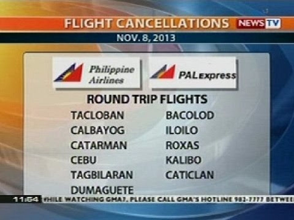 BT: Flight cancellations (Nov. 8, 2013)