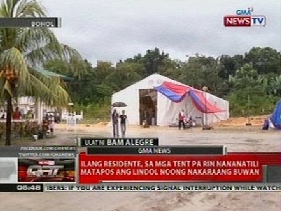 QRT: Ilang residente, sa mga tent pa rin nananatili matapos ang lindol noong nakaraang buwan