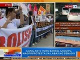 NTG: Ilang anti-pork barrel groups, nagpoprotesta sa labas ng Senado