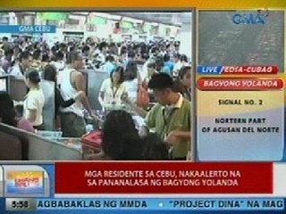 UB: Mga taga Cebu, nakaalerto na sa pananalasa ng Bagyong Yolanda
