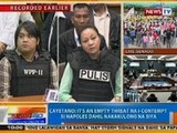 NTG: Cayetano: It's an empty threat na i-contempt si Napoles dahil nakakulong na siya