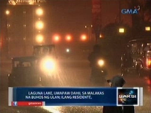Saksi: Laguna Lake, umapaw dahil sa malakas na buhos ng ulan