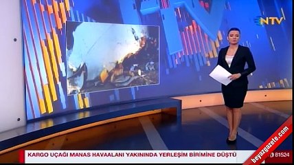 Bişkek'te kargo uçağı düştü