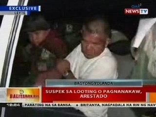 BT: Suspek sa looting o pagnanakaw sa Tacloban, Leyte, arestado