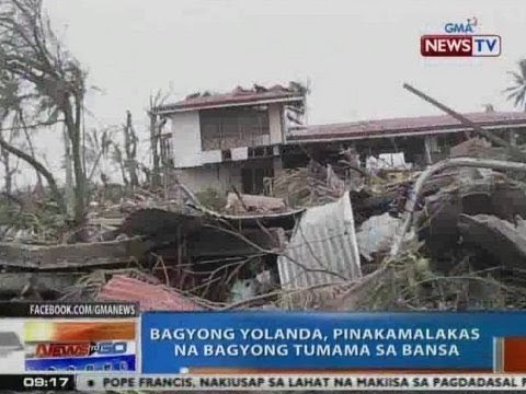 NTG: Bagyong Yolanda, pinakamalaks na bagyong tumama sa bansa