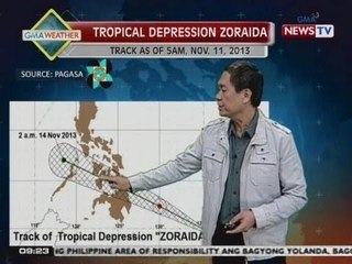 NTG: Tropical Depression Zoraida, posibleng mag-landfall