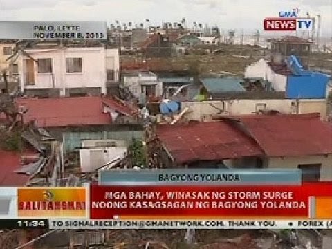 BT: Mga bahay sa Leyte, winasak ng storm surge noong kasagsagan ng Bagyong Yolanda