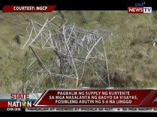 Pagbalik sa supply ng kuryente sa mga nasalanta, posibleng abutin ng 5-6 na linggo