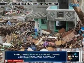 Saksi: Basey, Samar, nananawagan din ng tulong matapos salantahin ni Yolanda