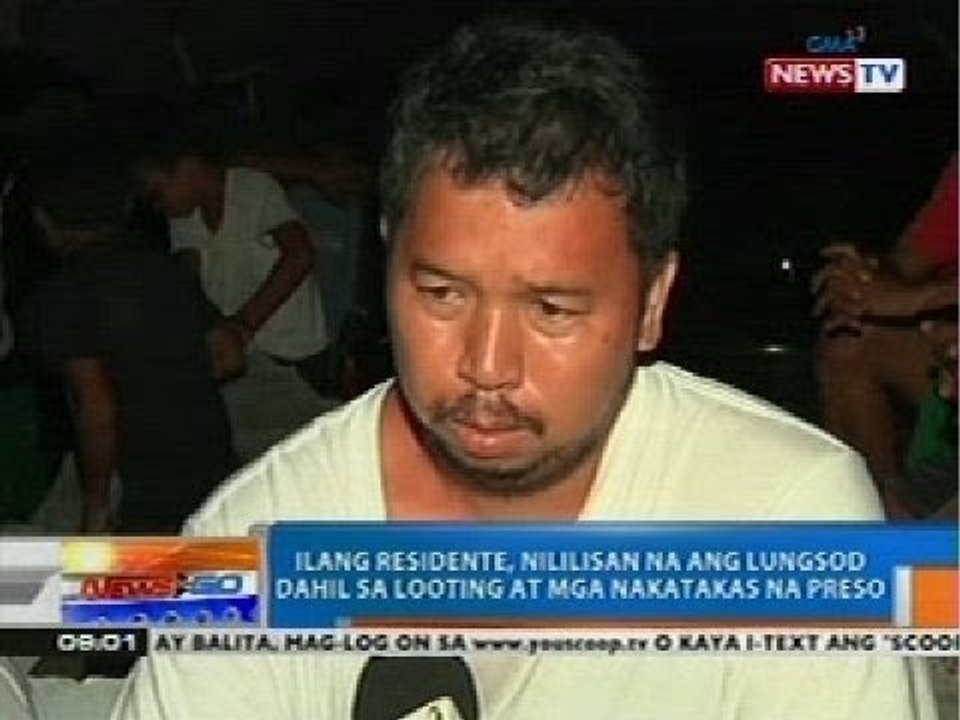 NTG: Ilang residente, nililisan na ang lungsod dahil sa looting at mga nakatakas na preso
