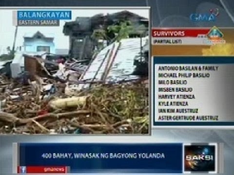 Saksi: 90% ng mga bahay sa Balangkayan, Eastern Samar, winasak ng Bagyong Yolanda