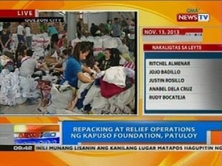 NTG: Repacking at relief operations ng Kapuso Foundation, patuloy