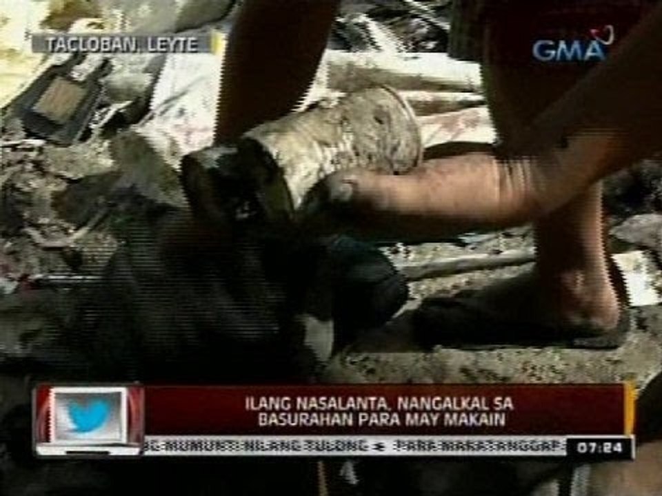 24 Oras: Ilang nasalanta, nangalkal sa basurahan para may makain