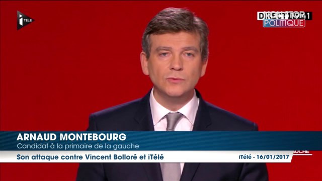 Primaire à gauche - le débat : Arnaud Montebourg se paie Vincent Bolloré et iTélé