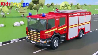 Kids Toys 2017 -  Cars Parking for Toddlers   Police Car & Fire Truck   Learn Colors   Kids