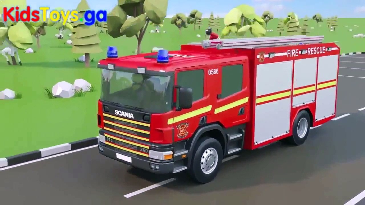 Kids Toys 2017 -  Cars Parking for Toddlers   Police Car & Fire Truck   Learn Colors   Kids
