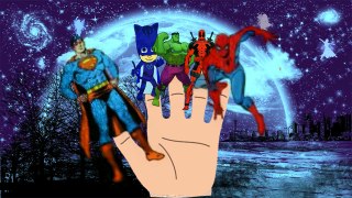 Superhero Finger Family Song - Kids Song Spiderman, Pj Masks, Learn Numbers Nursery Rhymes for Kids