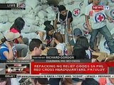 QRT: Repacking ng relief goods sa PHL Red Cross, patuloy