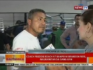 BT: Coach Freddie Roach at kampo ni Brandon Rios, nagkainitan sa isang gym sa Macau