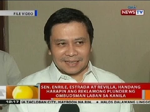 BT: Sen. Enrile, Estrada at Revilla, handang harapin ang reklamong plunder ng ombudsman
