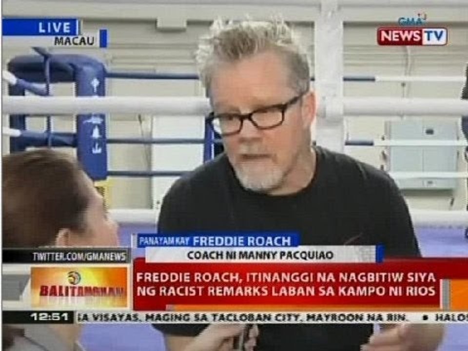 BT: Coach Freddie Roach, itinanggi na nagbitiw siya ng racist remarks vs. kampo ni Rios