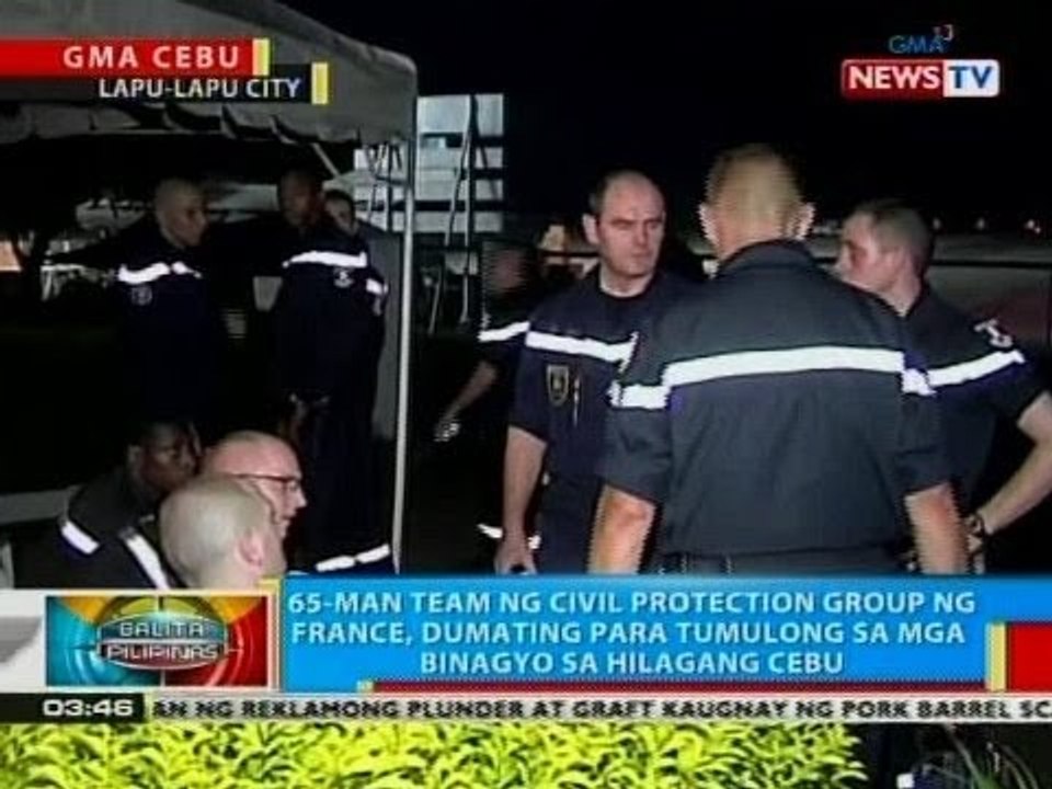 Civil protection group ng France, dumating na sa bansa para tumulong sa mga nasalanta ng bagyo