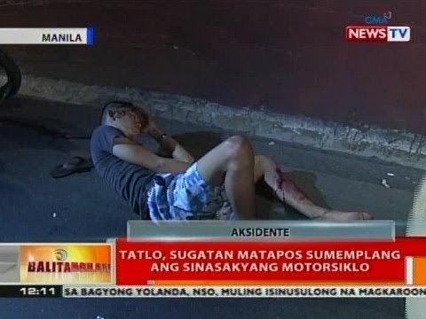 BT: 3 sa Manila, sugatan nang sumemplang ang sinasakyang motorsiklo