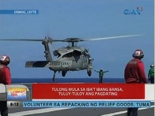 UB: Tulong mula sa iba't ibang bansa, tuloy-tuloy ang pagdating