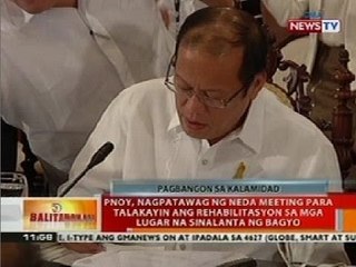PNoy, nagpatawag ng NEDA meeting para talakayin ang rehabilitasyon sa mga lugar na nasalanta