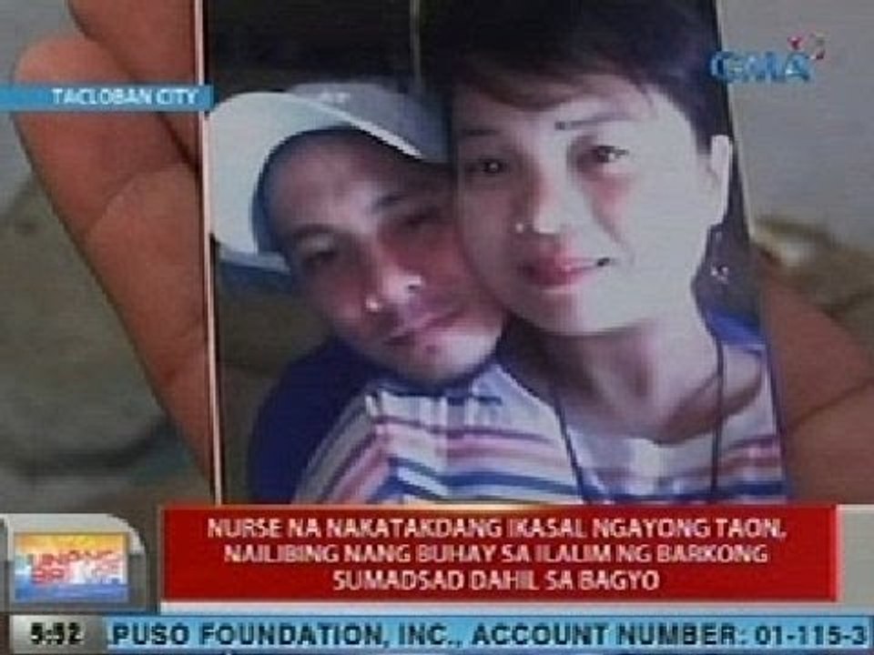 UB: Nurse na nakatakdang ikasal, nailibing nang buhay sa ilalim ng barkong sumadsad