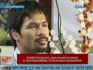 UB: Pacquiao, likas na matulungin at mapagkumbaba, ayon sa mga kasamahan