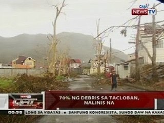 QRT: 70% ng debris sa Tacloban, nalinis na