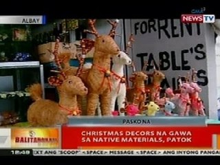 BT: Christmas decors na gawa sa native materials, patok sa Albay