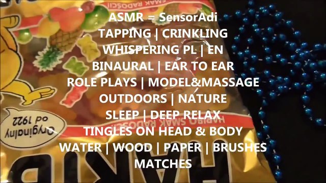 ASMR po polsku massage crinkle role play tapping binaural whispers ear to ear