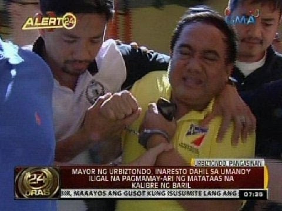 24 Oras: Mayor, inaresto dahil sa umano'y iligal na pagmamay-ari ng matataas na kalibre ng baril