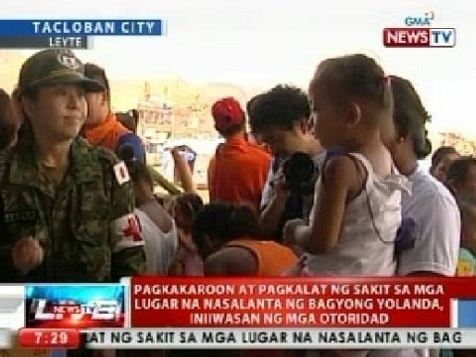 NTVL: Pagkakaroon at pagkalat ng sakit sa mga lugar na nasalanta ng bagyo, iniiwasan ng mga otoridad