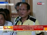 BT: Press conference ni Pangulong Aquino bago inspeksyunin ang rehabilitasyon mula sa lindol