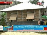 2,000 earthquake and typhoon-resistant houses, ipapatayo para sa mga biktima ng lindol at bagyo