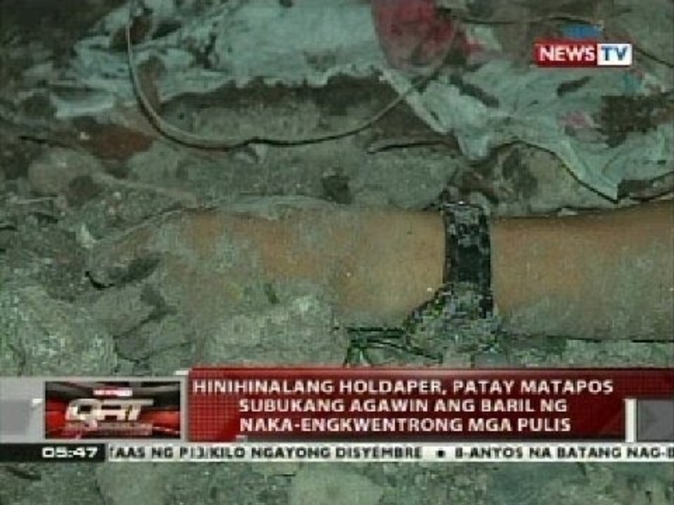 Hinihinalang holdaper, patay matapos subukang agawin ang baril ng naka-engkwentrong mga pulis