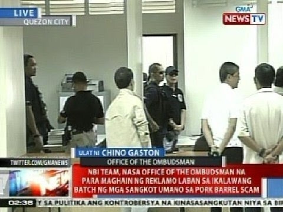 NBI team, nasa Ombudsman na para maghain ng reklamo vs ika-2 batch ng mga sangkot umano sa PDAF scam