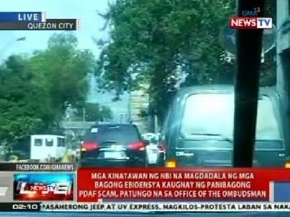 Mga taga NBI na magdadala ng mga ebidensya kaugnay ng panibagong PDAF scam, patungo na sa Ombudsman
