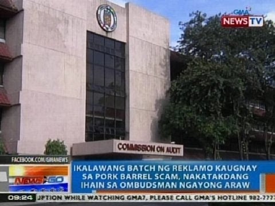 NTG: Ika-2 batch ng reklamo kaugnay sa pork barrel scam, nakatakdang ihain sa Ombudsman ngayong araw