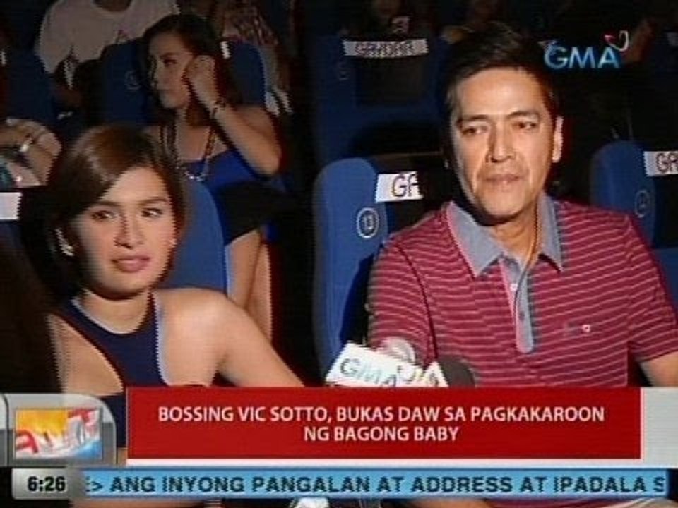 UB: Bossing Vic Sotto, bukas daw sa pagkakaroon ng bagong baby