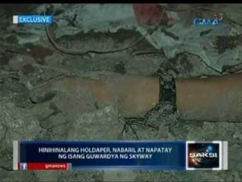 Saksi: Hinihinalang holdaper, nabaril at napatay ng isang guwardya sa Skyway