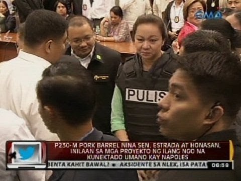 Pork barrel nina Estrada at Honasan, inilaan sa mga NGO na kunektado umano kay Napoles