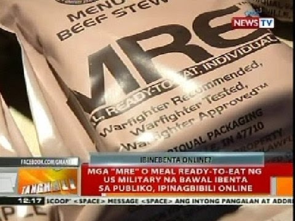 BT: Mga 'MRE' o Meal Ready-to-Eat ng US Military na bawal ibenta sa publiko, ipinagbibili online