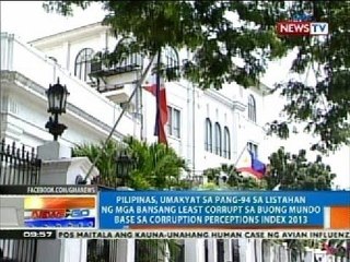 Pilipinas, umakyat sa pang-94 na listahan ng mga bansang least corrupt sa buong mundo