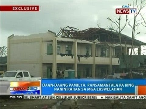 NTG: Daan-daang pamilya, pansamantala pa ring naninirahan sa mga ekswelahan